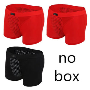 Magnet Boxer Shorts Men Health Underwear Potent Magnetic Therapy Boxer Shorts Men's Quality Cotton Underpants Brand Plus Size