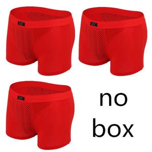 Magnet Boxer Shorts Men Health Underwear Potent Magnetic Therapy Boxer Shorts Men's Quality Cotton Underpants Brand Plus Size