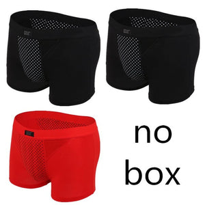 Magnet Boxer Shorts Men Health Underwear Potent Magnetic Therapy Boxer Shorts Men's Quality Cotton Underpants Brand Plus Size