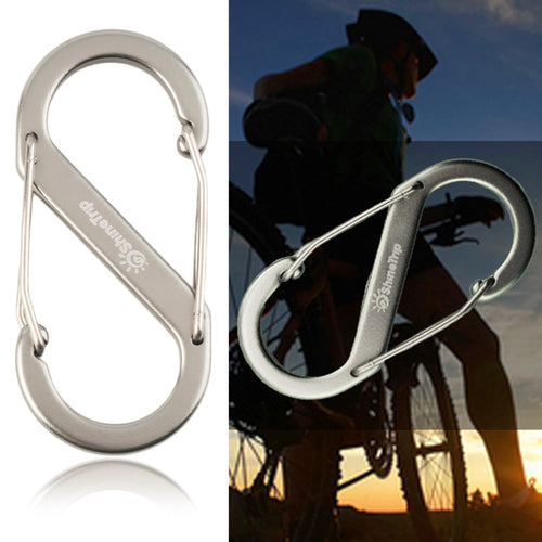 1 pcs 8-type Metal Keychain Buckle Survival Gear Carabiner Hook Travel Kit free shipping