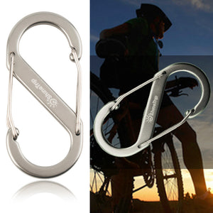 1 pcs 8-type Metal Keychain Buckle Survival Gear Carabiner Hook Travel Kit free shipping