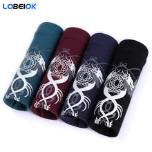 LOBEIOK Underwear Mens 4Pcs\lot Panties Soft Boxers calzoncillos hombre underpants sexy M L XL XXL XXXL Plus Size Boxer Shorts