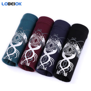 LOBEIOK Underwear Mens 4Pcs\lot Panties Soft Boxers calzoncillos hombre underpants sexy M L XL XXL XXXL Plus Size Boxer Shorts
